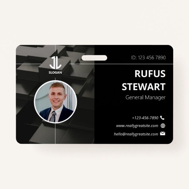 Tarjeta De Identificación Black Professional Corporate (Anverso)