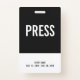 Tarjeta De Identificación Black & White Press All Access Pass Event ID (Anverso)