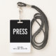 Tarjeta De Identificación Black & White Press All Access Pass Event ID (Anverso son cordón)