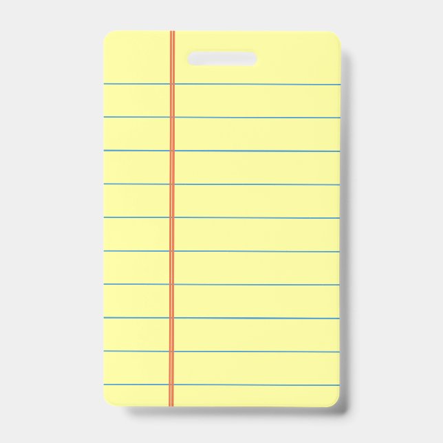 Tarjeta De Identificación Bloc de notas legales (Parte frontal)