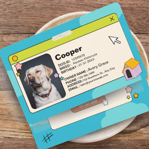 Tarjeta de identificación Blue Dog con foto