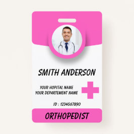 Tarjeta De Identificación Blue Hospital Logo Employee Photo ID Badge
