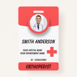 Tarjeta De Identificación Blue Hospital Logo Employee Photo ID Badge