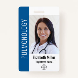 Tarjeta De Identificación Blue Hospital Medical Employee Foto ID Blue