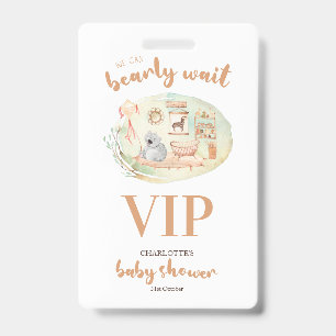 Tarjeta De Identificación Boho Podemos Esperar A Baby Shower