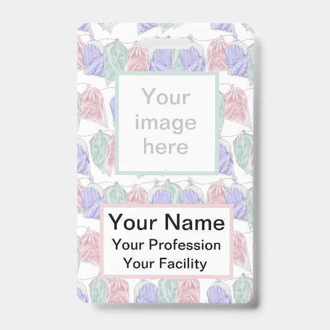 Tarjeta De Identificación Bolsas de caramelo de algodón con distintivo de ca (Anverso)