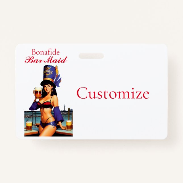 Tarjeta De Identificación Bonafide Bar Maid Thunder_Cove (Anverso)