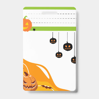 Tarjeta De Identificación Botón de Halloween espeluznante – Insignia de fant