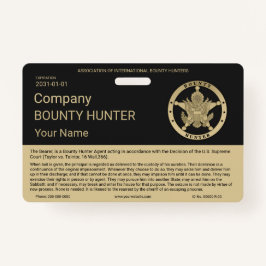 Tarjeta De Identificación Bounty Hunter Badge