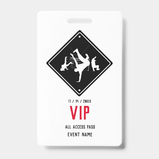 Tarjeta De Identificación Breakers Spot VIP All Access Badge (Parte frontal)