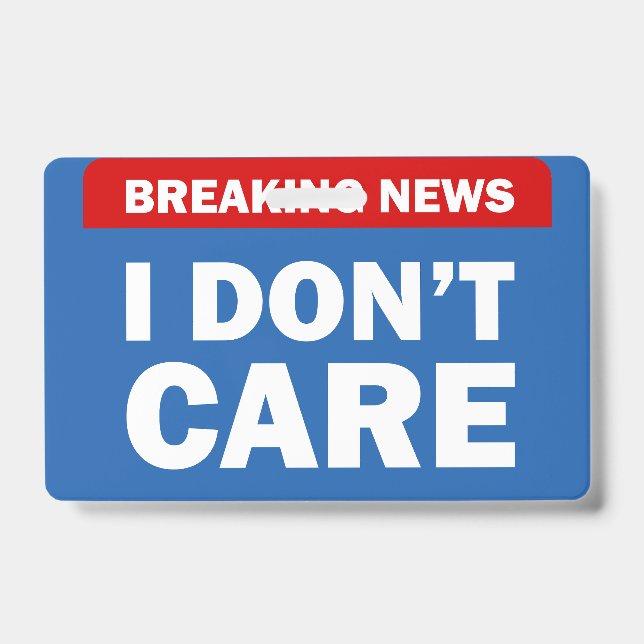 Tarjeta De Identificación Breaking News (Front)