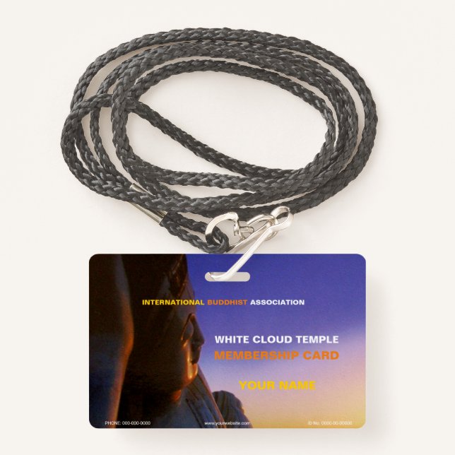 Tarjeta De Identificación Buda (Anverso son cordón)