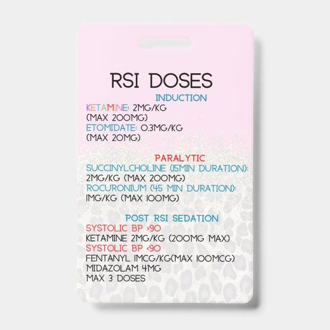 Tarjeta De Identificación Buda de la placa de dosis RSI (Parte frontal)