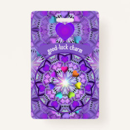 Tarjeta De Identificación Buena suerte de W2 púrpura