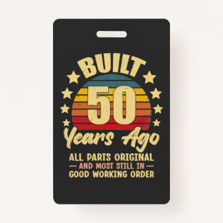 Tarjeta De Identificación Built 50 Years Ago All Parts Original 50 Birthday