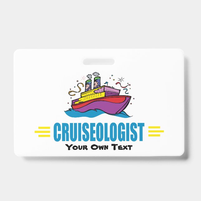 Tarjeta De Identificación Buque de crucero divertido (Parte frontal)