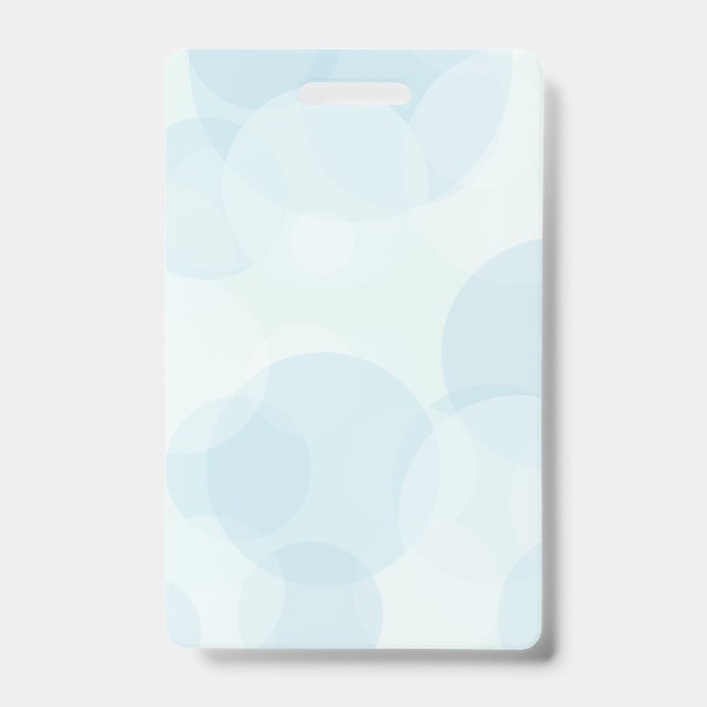 Tarjeta De Identificación Burbujas Azules (Parte frontal)