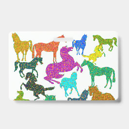 Tarjeta De Identificación Caballos Arcoíris - "¡Loca por los Caballos!"
