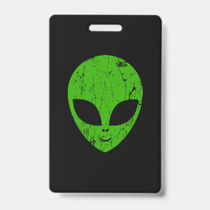 Tarjeta De Identificación cabeza verde alienígena ovni ciencia ficción extra