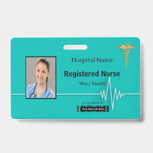 Tarjeta De Identificación Caduceo Latido del Corazón Identificación Médica F