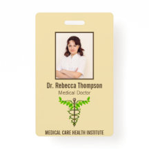 Caduceus médico alternativo Green Leaves Beige ID