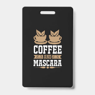 Tarjeta De Identificación Café De Arte Y Mascara