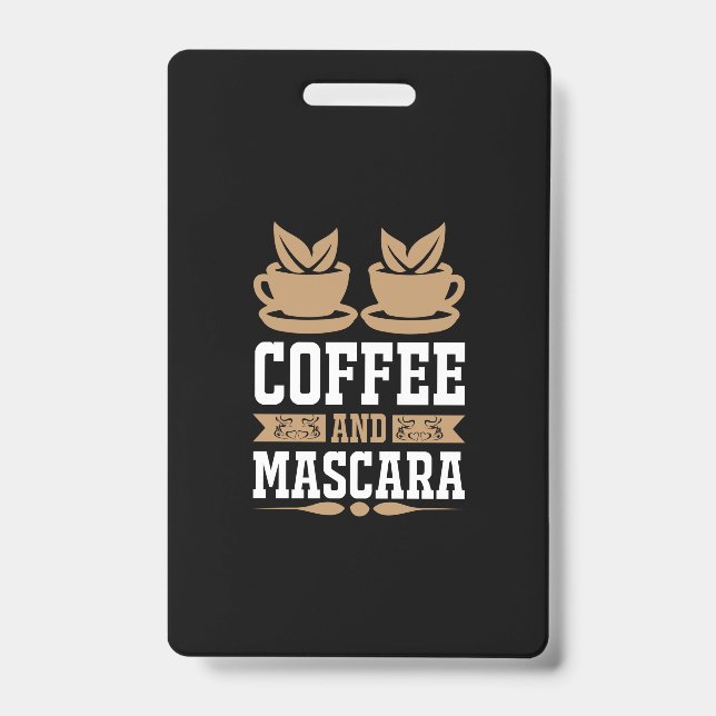 Tarjeta De Identificación Café De Arte Y Mascara (Parte frontal)