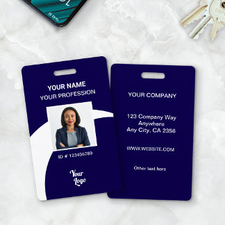 Tarjeta De Identificación Café de seguridad de identificación de foto de emp