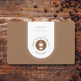 Tarjeta De Identificación Café profesional moderno