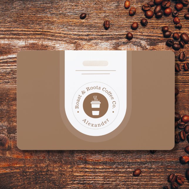 Tarjeta De Identificación Café profesional moderno (Subido por el creador)