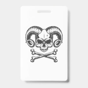 Tarjeta De Identificación Calavera del Diablo