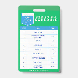 Tarjeta De Identificación Calendario para Lanyard