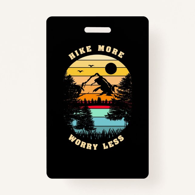 Tarjeta De Identificación Caminar más preocupación menos (Anverso)