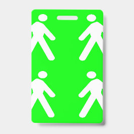 Tarjeta De Identificación Caminar por el verde