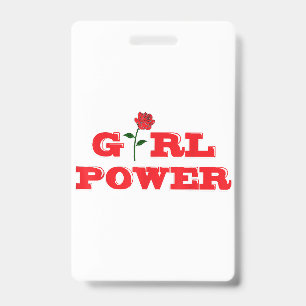 Tarjeta De Identificación Camiseta de poder chica - Mujeres increíbles femin