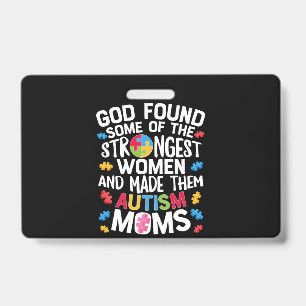 Tarjeta De Identificación Camiseta Dios Encontró Algunas Mujeres Más Fuertes