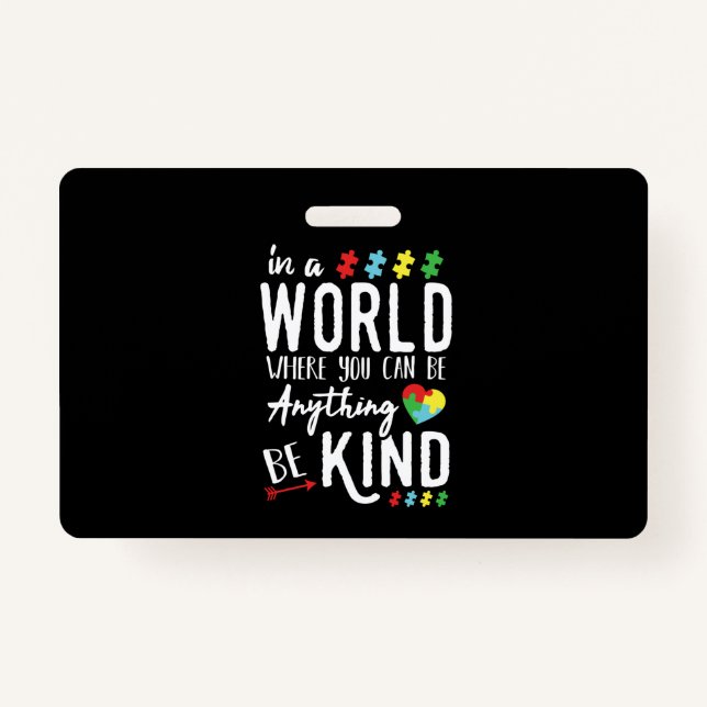 Tarjeta De Identificación Camisetas de sensibilización sobre el autismo - Co (Anverso)