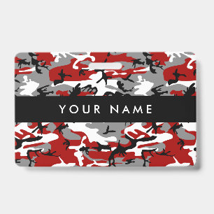 Tarjeta De Identificación Camo rojo y gris, Camuflaje, Militar, Ejército