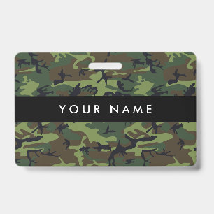 Tarjeta De Identificación Camo Verde, Camuflaje, Militar, Ejército