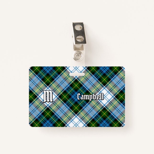 Tarjeta De Identificación Campbell Dress Tartan (Anverso con clip)