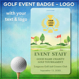 TARJETA DE IDENTIFICACIÓN CAMPO DE EVENTO DE GOLF
