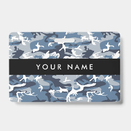 Tarjeta De Identificación Camuflaje azul de nieve en invierno, ejército