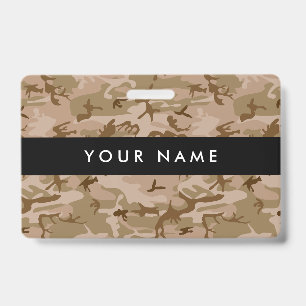 Tarjeta De Identificación Camuflaje del desierto, camuflaje marrón, militar,