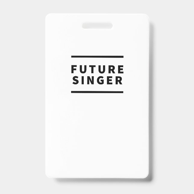 Tarjeta De Identificación Cantante futuro (Parte frontal)