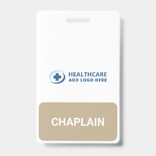 Tarjeta De Identificación Capellán de cuidado espiritual de color personaliz