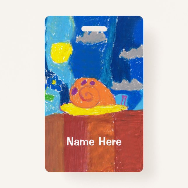 Tarjeta De Identificación Caracol sonriente (Anverso)