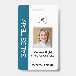 Tarjeta De Identificación Carné de identificación azul moderno