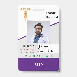 Tarjeta De Identificación Cartera de identificación de empleado médico perso