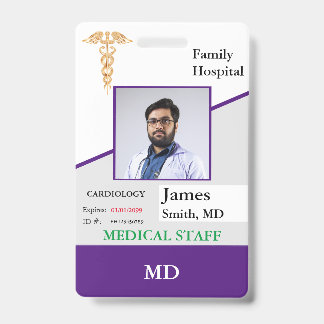 Tarjeta De Identificación Cartera de identificación de empleado médico perso