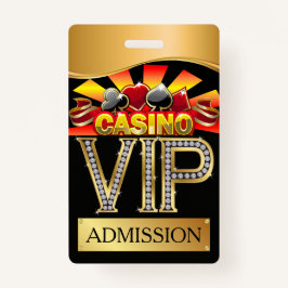 Tarjeta De Identificación CASINO VIP Lanyard BADGE